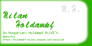 milan holdampf business card